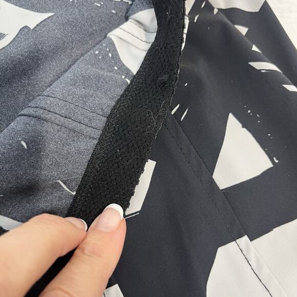 Porto San Francisco Italy Pants sz 2 Medium Black Gray Geometric Lantern Balloon - Picture 3 of 10